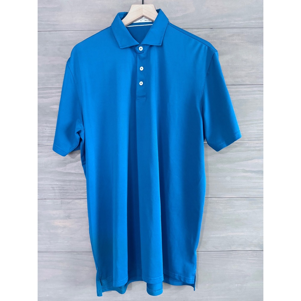 Holderness & Bourne Polo Shirt Men‎  Extra Large Teal Blue Golf Logo